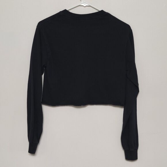 Pulp Fiction Women’s Small Black Long Sleeve Cropped Graphic Tee GUC - Picture 3 of 4